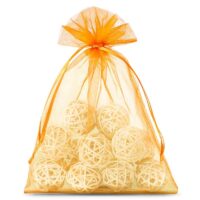 Organza bags 13 x 18 cm - orange Orange bags