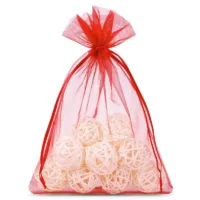 25 pcs Organza bags 13 x 18 cm - red 23 Organza bags 13 x 18 cm - red Medium bags 13x18 cm