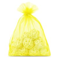 Organza bags 13 x 18 cm - yellow Yellow bags