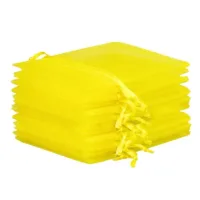Organza bags 13 x 18 cm - yellow Organza bags