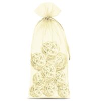 Organza bags 13 x 27 cm - ecru Medium bags 13x27 cm