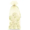 Organza bags 13 x 27 cm - ecru Medium bags 13x27 cm