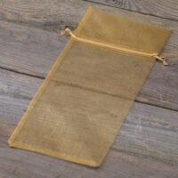 Organza bags 13 x 27 cm - gold Medium bags