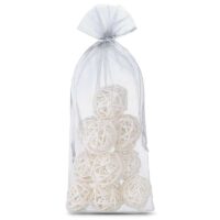 Organza bags 13 x 27 cm - silver Medium bags 13x27 cm