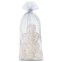 Organza bags 13 x 27 cm - silver Medium bags 13x27 cm