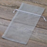 Organza bags 13 x 27 cm - silver Fruit bags