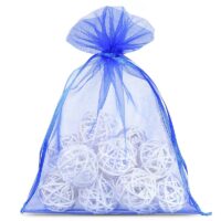 Organza bags 15 x 20 cm - blue Blue bags