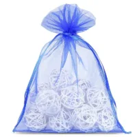 10 pcs Organza bags 15 x 20 cm - blue 12 Organza bags 15 x 20 cm - blue Blue bags