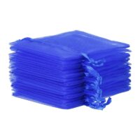 Organza bags 15 x 20 cm - blue Easter