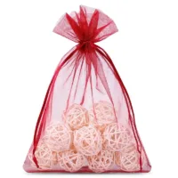 10 pcs Organza bags 15 x 20 cm - burgundy 9 Organza bags 15 x 20 cm - burgundy Burgundy bags