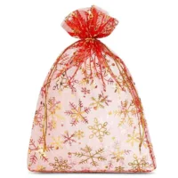 10 pcs Organza bags 15 x 20 cm - Christmas 21 Organza bags 15 x 20 cm - Christmas Christmas bag