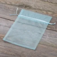 Organza bags 15 x 20 cm - light blue Baptism