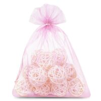 Organza bags 15 x 20 cm - light pink Pink bags