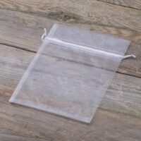 Organza bags 15 x 20 cm - white Candles