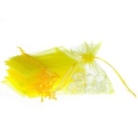 Organza bags 15 x 20 cm - yellow Organza bags