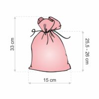 Organza bags 15 x 33 cm - burgundy Christmas bag