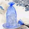 Organza bags 16 x 37 cm - blue Medium bags 16x37 cm