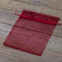 Organza bags 18 x 24 cm - burgundy Valentine's Day