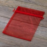 Organza bags 18 x 24 cm - red Christmas bag