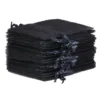 Organza bags 22 x 30 cm - black Large bags 22x30 cm