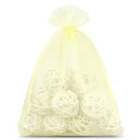 5 pcs Large Organza bags 26 x 35 cm - ecru 11 Organza bags 26 x 35 cm - ecru Ecru bags