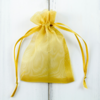 Organza bags 26 x 35 cm - gold Large bags 26x35 cm