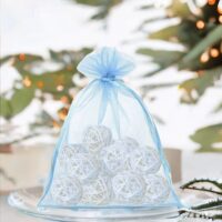 Organza bags 26 x 35 cm - light blue Large bags 26x35 cm