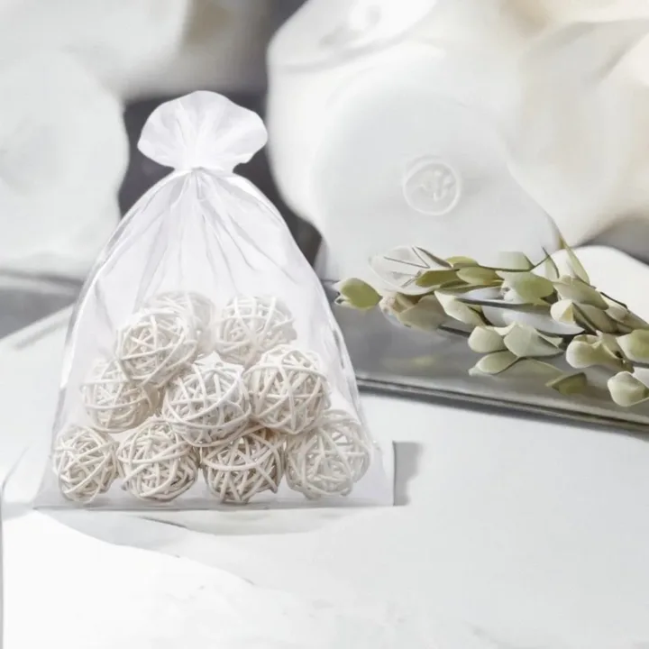 Organza bags 26 x 35 cm - white Fruit bags