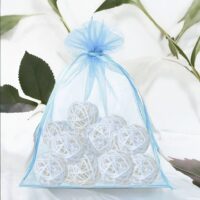 Organza bags 30 x 40 cm - light blue Fruit bags