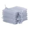 Organza bags 30 x 40 cm - silver Fruit bags