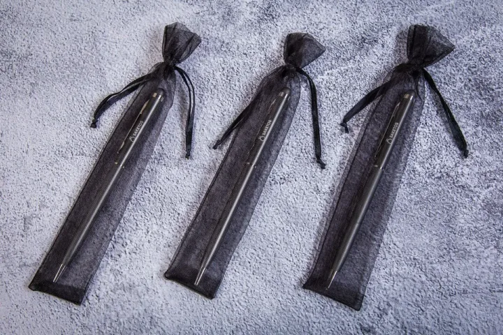 Organza bags 3,5 x 19 cm - black Halloween