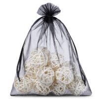 Organza bags 40 x 55 cm - black Large bags 40x55 cm