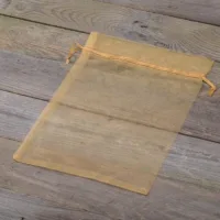Organza bags 40 x 55 cm - gold Fruit bags
