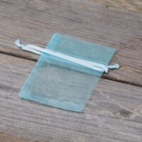 Organza bags 5 x 7 cm - light blue Easter