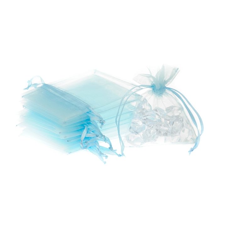 Organza bags 5 x 7 cm - light blue Baptism