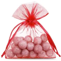 25 pcs Organza bags 5 x 7 cm - red 11 Organza bags 5 x 7 cm - red Small bags 5x7 cm