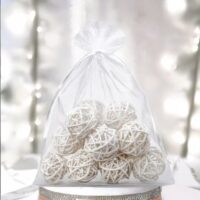 Organza bag 55 x 75 cm - white Organza bags