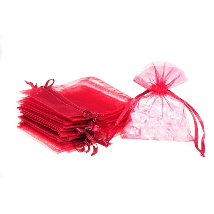 Organza bags 6 x 8 cm - burgundy Organza bags