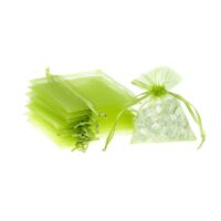 Organza bags 6 x 8 cm - green Organza bags