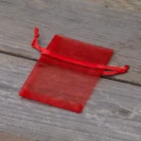 Organza bags 6 x 8 cm - red Lavender and scented dried filling