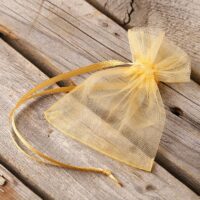 Organza bags 7 x 9 cm (SDB) - gold Small bags 7x9 cm