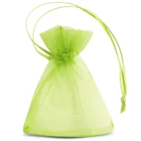 25 pcs Organza bags 7 x 9 cm (SDB) - green 2 Organza bags 7 x 9 cm (SDB) - green Small bags 7x9 cm