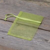 Organza bags 7 x 9 cm (SDB) - green Organza bags