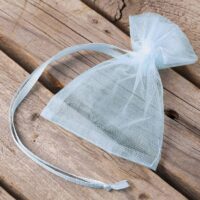 Organza bags 7 x 9 cm (SDB) - light blue Small bags 7x9 cm