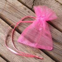 Organza bags 7 x 9 cm (SDB) - pink Small bags 7x9 cm