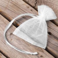 Organza bags 7 x 9 cm (SDB) - white Lavender pouches