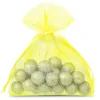 Organza bags 7 x 9 cm - yellow Yellow bags