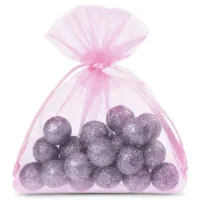 25 pcs Organza bags 7x9 cm - light pink 15 Organza bags 7x9 cm - light pink Small bags 7x9 cm