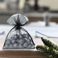 Organza bags 8 x 10 cm - black Halloween