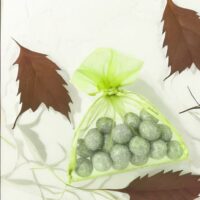 Organza bags 8 x 10 cm - green Wedding bags